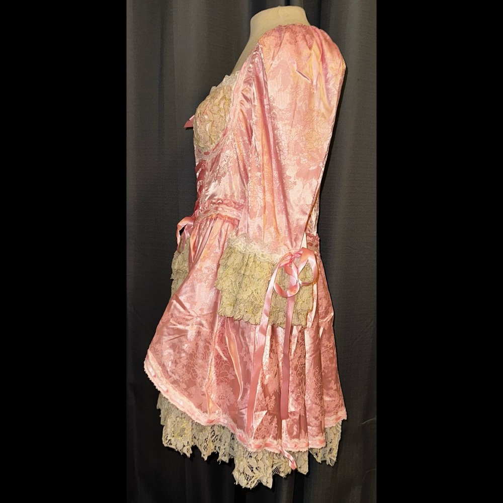 Trickz N Treatz Dolls Kill ‘CAKE QUEEN’ Marie Antoinette Pink Dress Costume XL - Picture 3 of 11